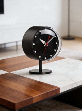 北欧尼尔森设计星号夜钟Night Clock黄铜台钟包豪斯简约艺术钟表