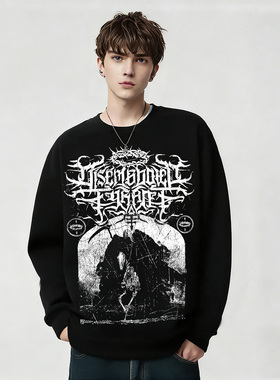 Disembodied Tyrant死核乐队印花男女加绒卫衣宽松上衣打底衫秋冬