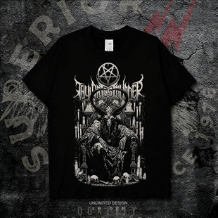 T恤男女纯棉上衣夏季 Thy Murder乐队欧美摇滚骷髅印花短袖 Art