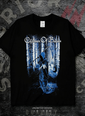 Children of Bodom博多之子COB乐队短袖T恤摇滚黑色纯棉男女上衣