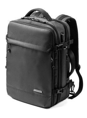 日本SANWA电脑包双肩背包大容量35L大开口男士商旅出差上班通勤防水耐磨防震女15.6笔记本包2024新款