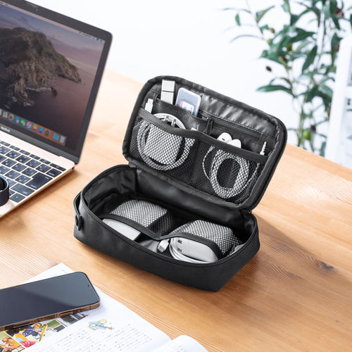 日本sanwa旅行收纳包便携数据线