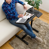 日本SANWA山业移动电脑桌床边沙发简易笔记本懒人升降桌小书桌子