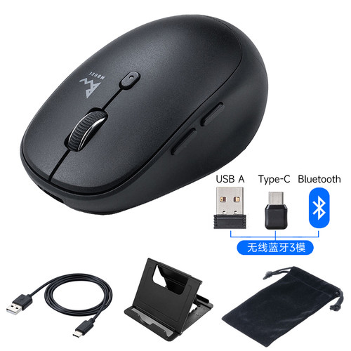 日本SANWA3模无线鼠标TypeC蓝牙
