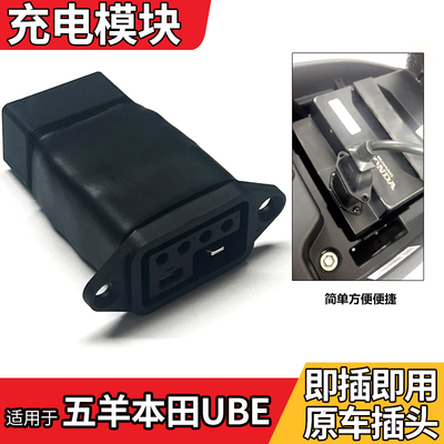 适用于五羊本田UBE锂电池充电模块原车新国标插头电源新品