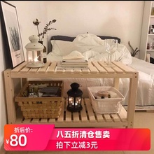 包邮爆款ins床头柜置物架松木架北欧风排骨架卧室收纳用打印机架