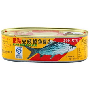 【粤花牌】豆豉鲮鱼227g下饭菜特产即食小吃鱼肉速食鱼罐头