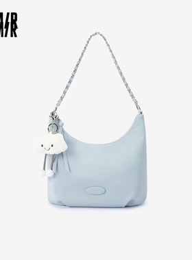 森马包包斜挎包女2024新款单肩包手提包可爱软糯饺子包时尚链条包