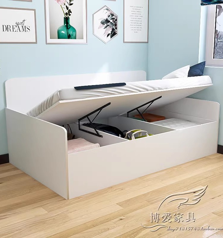 北京厂家直销单人床榻榻米床 小户型卧室高箱储物床多功能沙发床