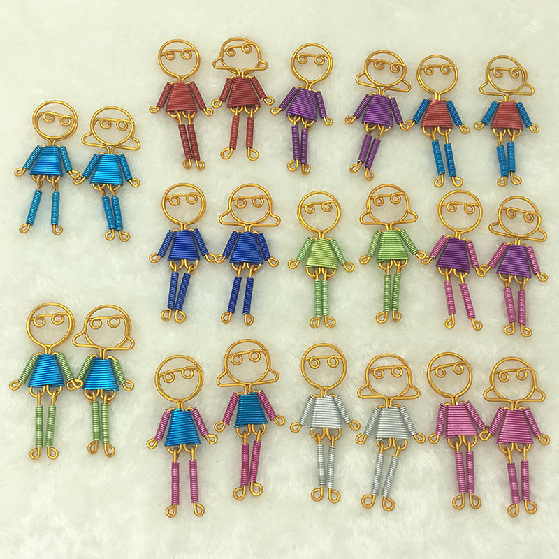 【吊脚娃娃】手工屌丝挂件铝丝情侣吊坠创意diy彩色铝线工艺品