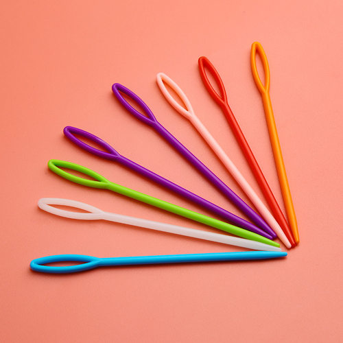 彩色塑料手缝针套装毛衣针