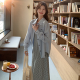 新款现货25春衬衫条纹吊带裙两件套160-5531-P155控248，女装套装/套裙，浙宝160