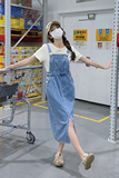 现货主推新增买家秀2024夏牛仔背带裙女160-5223-P95148，女装连衣裙，浙宝160