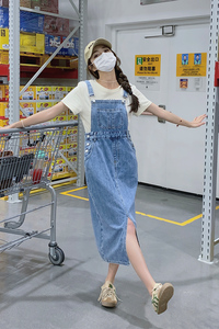 现货主推 新增买家秀 2024夏牛仔背带裙女 160-5223-P95148图片