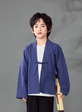 儿童宋制对襟褙子走进日常的汉服