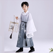中式 特价 儿童汉服春夏 ｜男童宋制圆领袍 古风走秀表演礼服 款