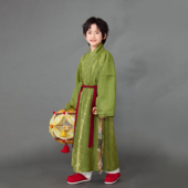 演出服 道袍｜男儿童汉服交领古装 兴业堂春夏薄款 ｜明代打褶窄袖