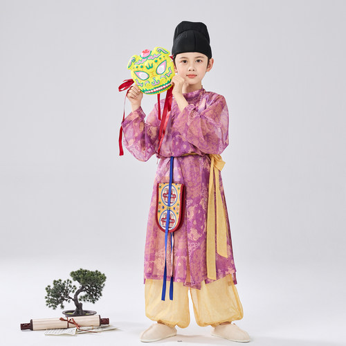 唐制汉服男女童适用夏季薄纱款