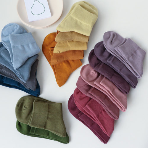 23色基础短筒牛油果袜子