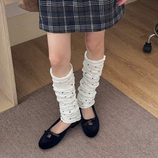 chill风波点袜套女秋季美拉德堆堆袜圆点腿套泡泡口袜子小腿袜
