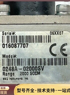 MKS流量计0248A-02000SV，2000SCCM。拆询价