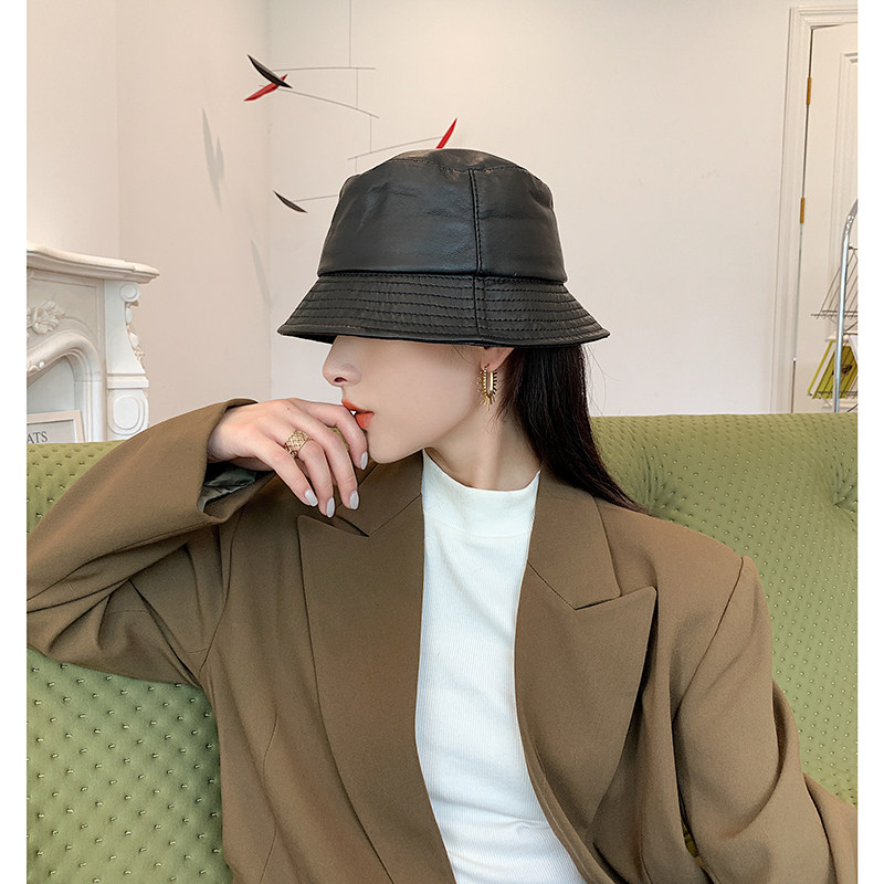 复古风渔夫帽显脸小盆帽宽檐帽子