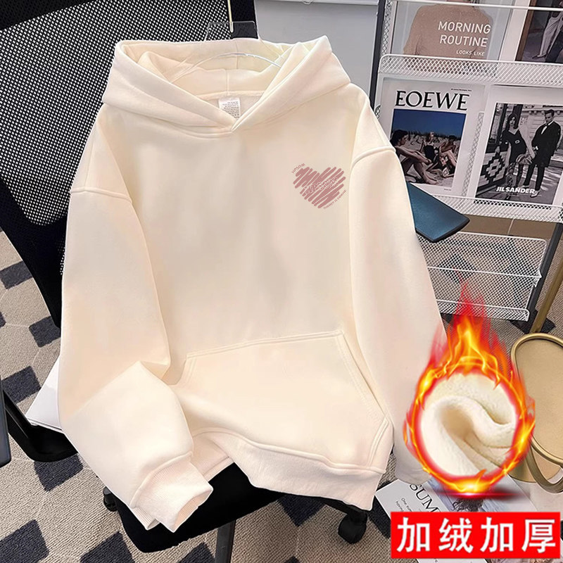 儿童纯棉连帽加绒卫衣