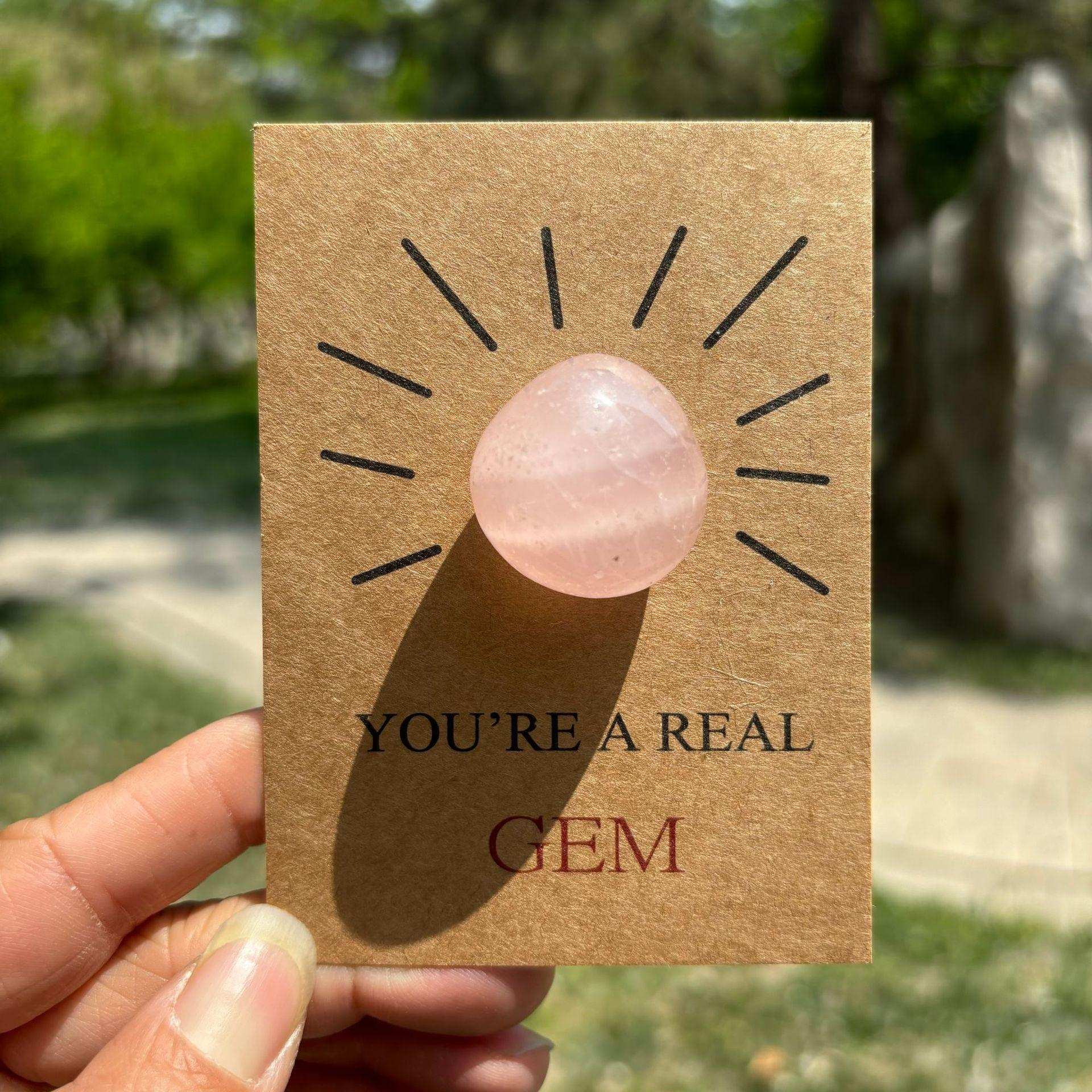 LY005治系水晶疗愈卡片You're a Real Gem创意礼品