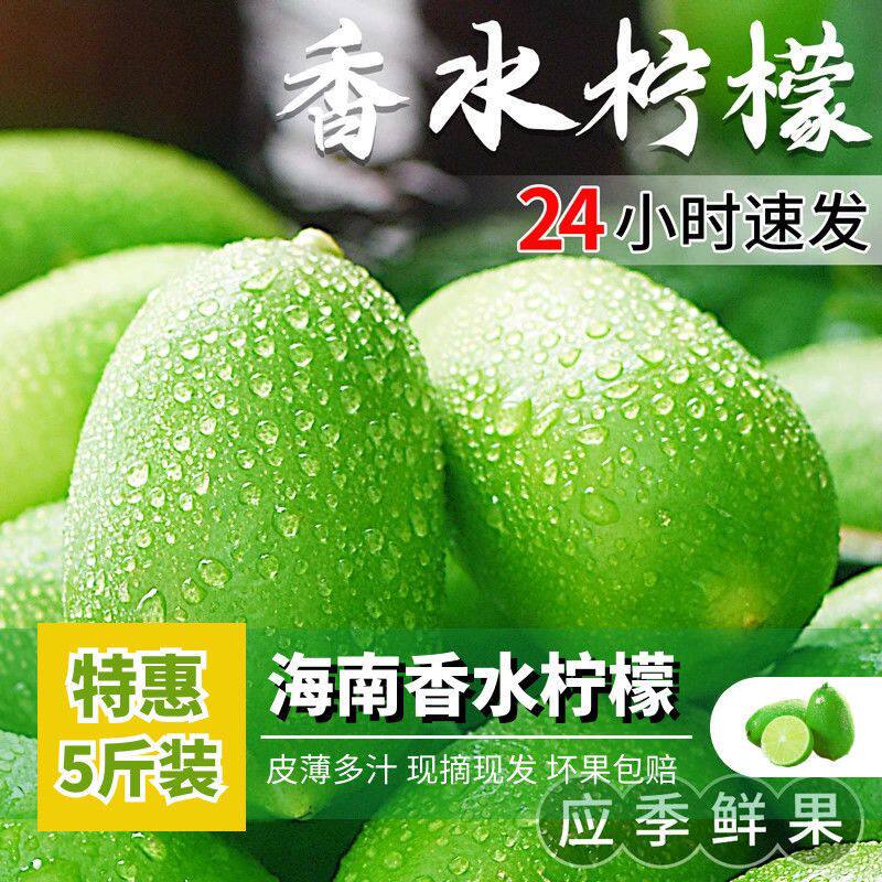 无籽香水柠檬海南品种青柠檬柠檬大果奶茶店同款