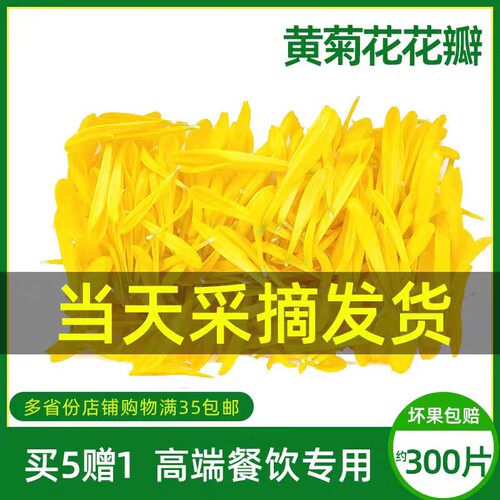 新鲜黄白菊花花瓣食用花瓣酒店酸菜鱼米线火锅西餐摆盘装饰用菊花