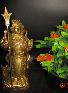 纯铜杨戬二郎真君风水佛像包邮