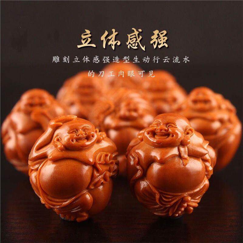 橄榄核手串男布袋弥勒佛2.0大橄榄圆润手工雕刻橄榄核胡文玩手链