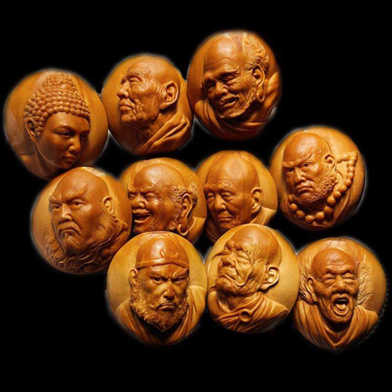 【三疯罗汉】苏工2.0橄榄核手串浮雕双面写实十八罗汉核雕手链男