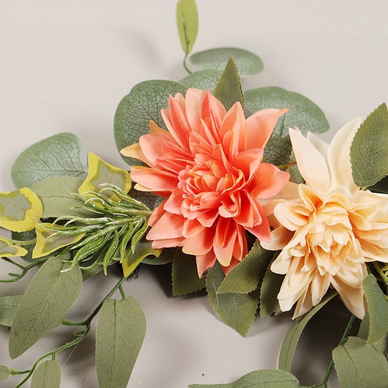 拍前询价新款婚礼迎宾花藤装x饰挂件仿真大丽花门挂假花藤议价