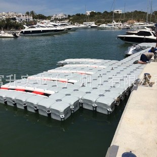 头游艇摩托议 走人浮M桥浮筒码 拍前询价路亚钓平台 水上栈道平台