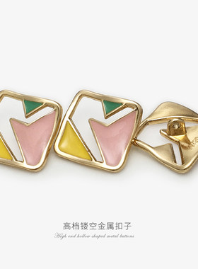 彩色异形金属镂空纽扣