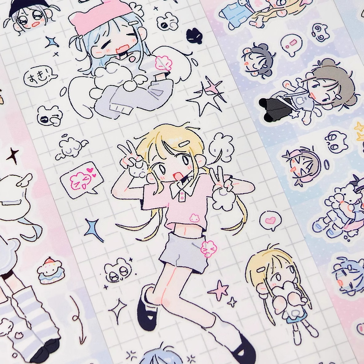 【循环分装】Gnocchiii 切模贴纸卷kirakira小紫白日梦境糖果少女