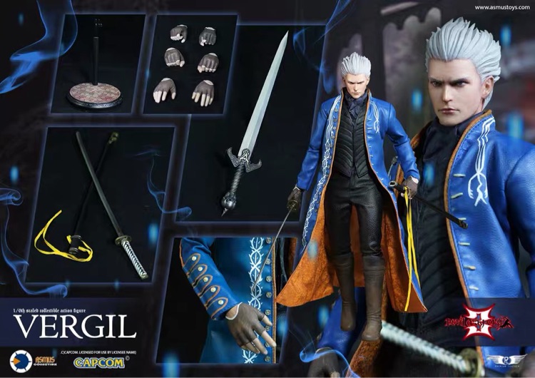 御宅手办 asmus toys 鬼泣 维吉尔 dmc002 恶魔猎人3 vergil 现货