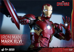 HT MK46 美国队长3 内战 合金钢铁侠 Hottoys 1/6 钢铁侠 mark46