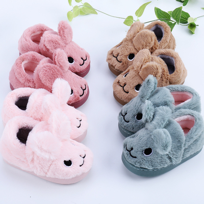 全包跟防滑可爱风儿童男女棉拖鞋