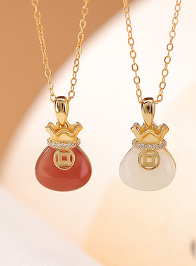 本月新品限时优惠铜钱福袋项链