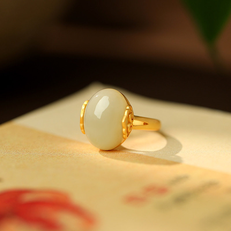 新中式国风潮戒指纯银女轻奢小众