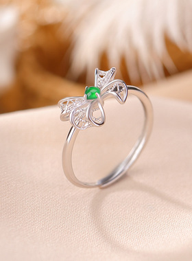 翡翠蝴蝶戒指本月新品限时优惠