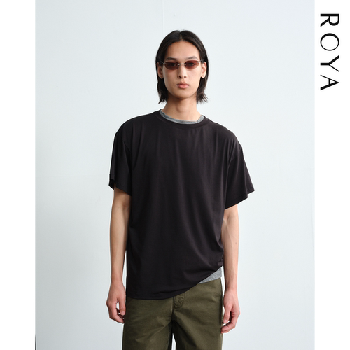 ROYA | 兰精天丝莫代尔长绒棉圆领短袖奶油触感口粮TEE中缝线短袖