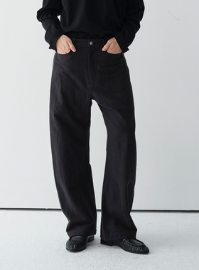 ROYA | 法国进口雨露麻有机棉亚麻混纺亚银撞钉弯刀休闲裤