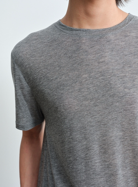 ROYA | 天丝羊毛混纺圆领短袖轻薄短袖TEE透气无感t恤春夏款男