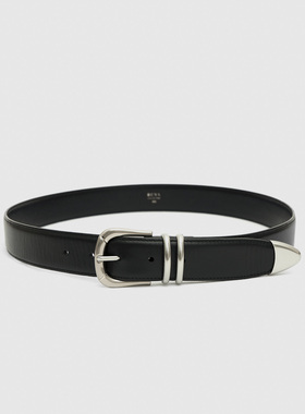 ROYA丨进口土耳其全粒面头层牛皮VINTAGE银做旧意大利复古风腰带