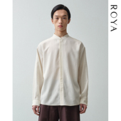 中式 衬衫 融合哑光雾面质地垂坠感舒适透气 立领天丝亚麻长袖 ROYA