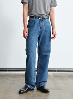 ROYA | 美产康龙直筒牛仔裤进口康龙CONE靛蓝丹宁水洗蓝牛春款
