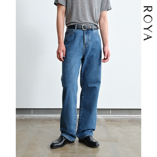 ROYA | 美产康龙直筒牛仔裤进口康龙CONE靛蓝丹宁水洗蓝牛春款